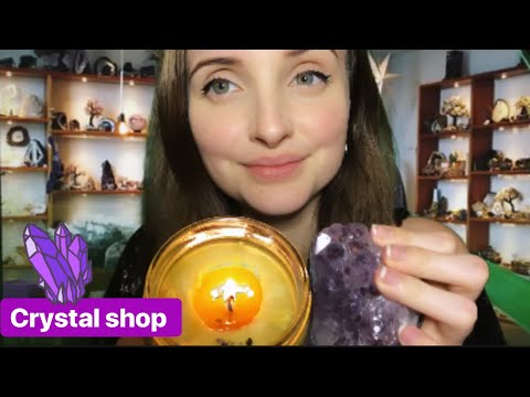 ASMR - Crystal Shop Spiritual Lady Reads Your Aura