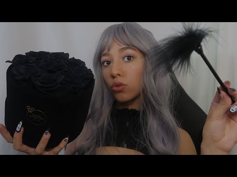 ASMR Black Only Trigger Assortment 🖤 (Black Roses, Mic Scratching, Spoon Scooping, Pluck & Pull)