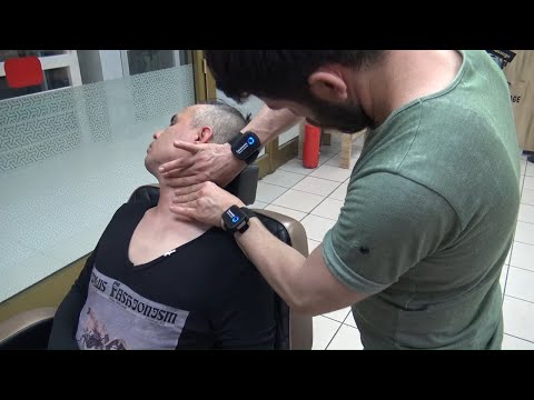 ASMR turkish barber relaxing massage+ NECK CRACK + head, ear, neck, back, face, elbow, sleep massage