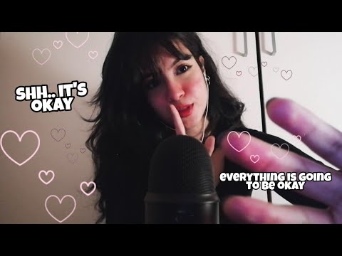 ASMR For When You're Sad ( Face Touching, Positive Affirmations, Shh it's okay, Humming, Kalimba)