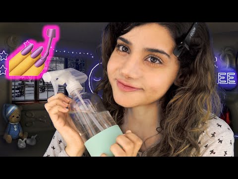 ASMR Chewing Gum While Painting My Nails