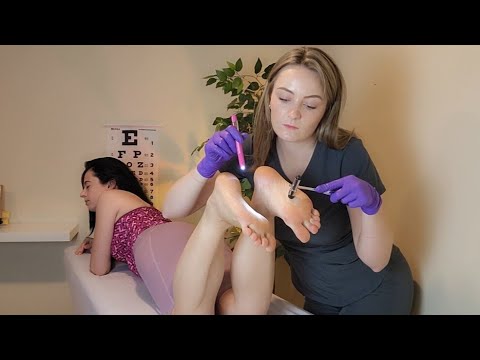 ASMR THE BEST Unintentional Foot & Ankle Podiatry Exam | Planter View - Sharp or Dull | Soft Spoken