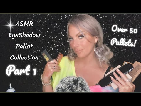 ASMR Whispered Eyeshadow palette Collection Part 1 | Soft Gentle Tapping