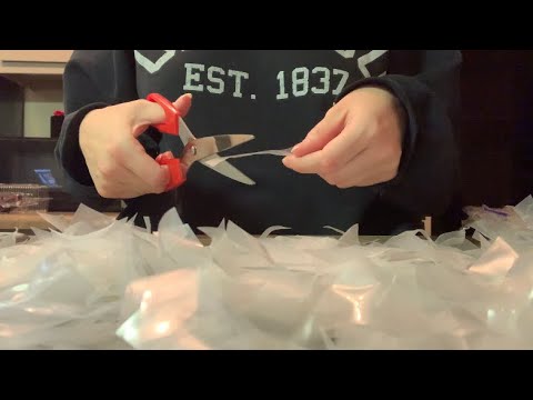 ASMR Cutting Up Plastic With Scissors | Ecobricking (No Talking)