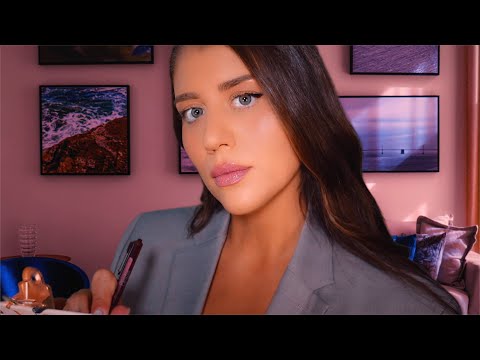 ASMR Roleplay | Therapist Asks You Thought Provoking Personal Questions (Writing Sounds)