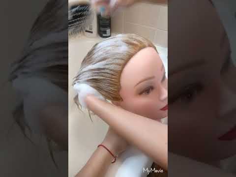 ASMR: Shampoo sounds on mannequin head + foam brushing