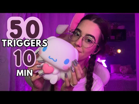 ASMR| 50 Triggers in 10 MINUTI!