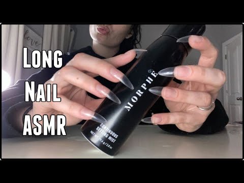 ASMR | long nail tapping and scratching | tingly
