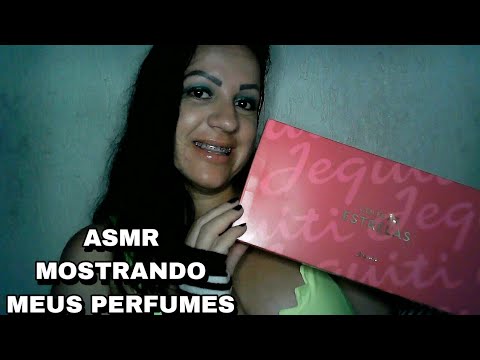 ASMR-MOSTRANDO MEUS PERFUMES QUE COMPREI NO SHOPPING #asmr #rumo1k #arrepios #asmreating #asmrvideo