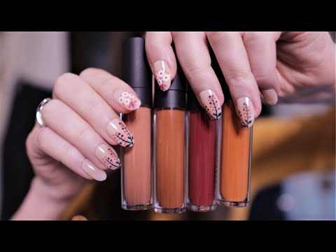 ASMR Beauty | Unboxing - Trying on fall lipsticks | Autumn people lipstick collection by Cozykitsune