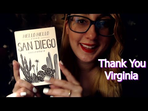 ASMR Thank YOU For the Post Card Virginia! | Whisper, Tapping