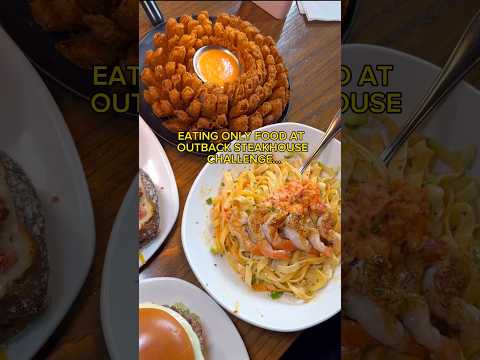 OUTBACK STEAKHOUSE CHALLENGE #shorts #viral #mukbang