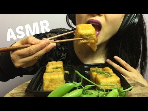 ASMR Agedashi Tofu + Snap Peas (SATISFYING EATING SOUNDS) | SAS-ASMR