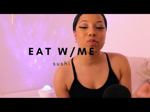 ASMR- Eat with me! Sushi mukbang🍣