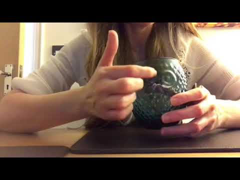 ASMR ~ Textured Glass Tapping Scratching (Soft Whisper)