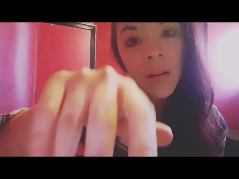 (( ASMR )) hand movements + face touching + finger fluttering. Simple mouth sounds.