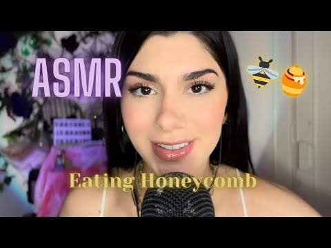 ASMR eating Honeycomb 🐝 (Mouth sounds extremos, spit painting) ASMR español Lena ASMR