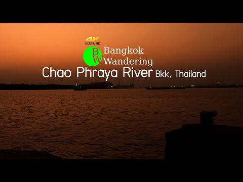 #ASMR [4K] #Bangkokwandering Chao Phraya River Sunset, Samutprakarn, Thailand