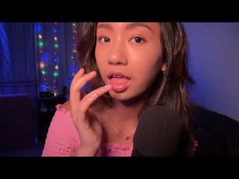 ASMR ~ Mouth Sounds & Hand Movements + Spit Painting ✨