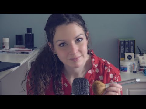 ASMR Microphone Brushing - with Soft Speaking