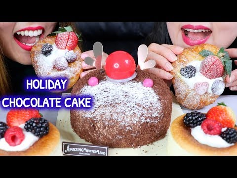 ASMR CHOCOLATE CAKE and PASTRIES 초콜릿 케이크 리얼사운드 먹방 ケーキ केक  | Kim&Liz ASMR