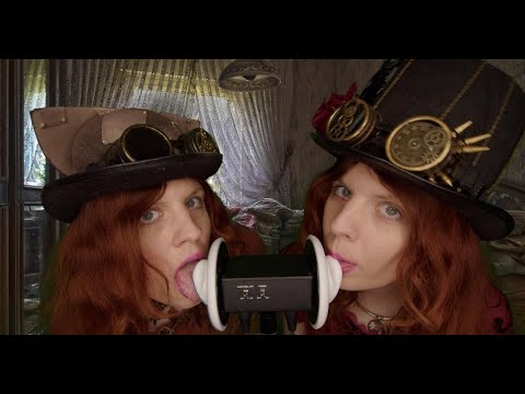 ASMR | Ear Eating And Licking Twins Two Girls (No Talking) | Mouth Sounds