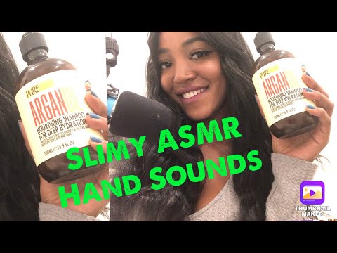 ASMR SLIME SLIMY SLIME Hand Sounds With Shampoo !🧴
