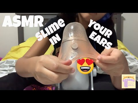 ASMR- SLIME IN YOUR EARS | Slime on the microphone