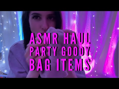 ASMR Haul - 🥳Party 🎉Gift Bag Items - Temu (Whispered, Crinkles, Tapping)💝