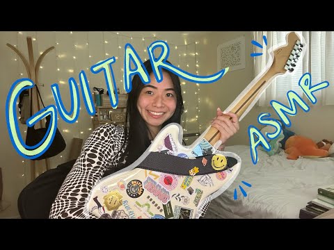 asmr: tapping on my guitar + sticker collection