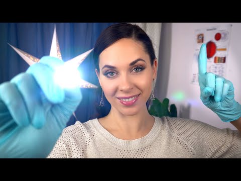 ASMR Cranial Nerve Exam Roleplay (Hearing Test, Eye Exam, Tuning fork, Face Exam)