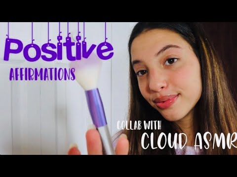 Asmr ~ Positive affirmations + camera brushing | Collab with Cloud Asmr |