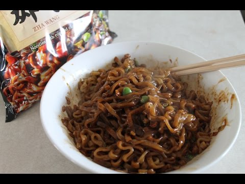 ASMR MUKBANG korean noodles with roasted chajang sauce