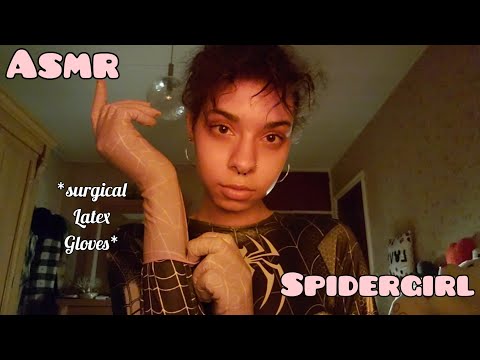 ASMR ◇ Black spidergirl using surgical latex gloves on you 🤍