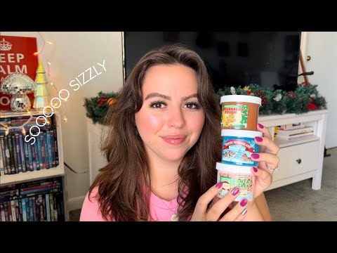 Slime ASMR | Unboxing & Playing With Fun Holiday Slimes✨🎄 (super sizzly slime sounds)