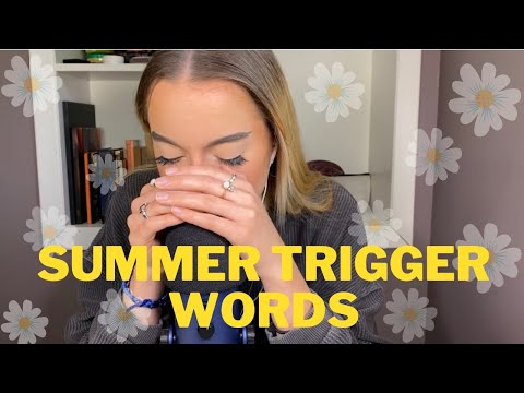 ASMR | summer trigger words | with mouth sounds and cupped whispers