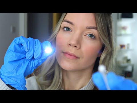 ASMR Relaxing Eye Test & Cranial Nerve Exam | Light Triggers Roleplay