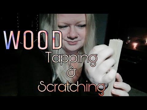 ASMR 🎧 Wood Tapping And Scratching (Minimal Whispering)