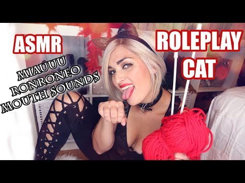 ASMR | GATITA GRACIOSA | ROLEPLAY CAT | A escondidas (Ronroneo ,Mouth Sounds ,cascabel )