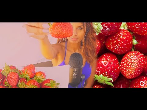 ASMR eating strawberries (no talking) | juicy & crunchy sounds