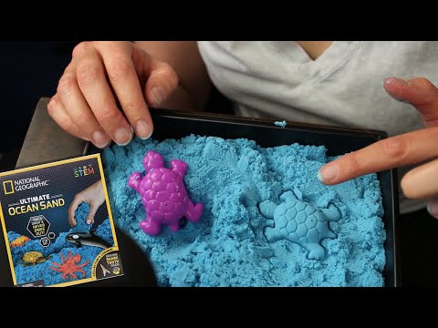 ASMR Kinetic Sand | Ultimate Ocean Sand Unboxing and playing with it!