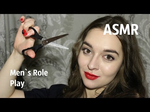 ASMR Men`s Role Play Haircut & Face Massage