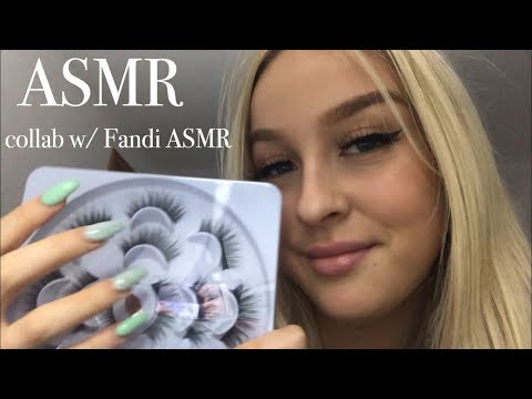 ASMR *long nails* tapping and scratching (collab with Fandi ASMR)