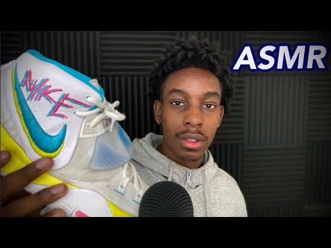 [ASMR] Textured shoe sounds and close whispering for instant sleep