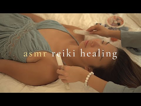 ASMR Reiki Healing Massage w/ Scalp Massage + Chakra Crystal Healing For Sleep