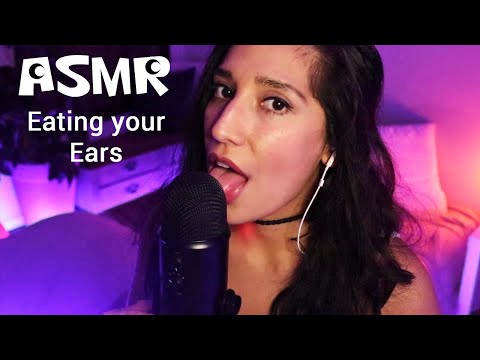 ASMR Eating Your Ears | No Talking | Mic Licking | Mic Sucking