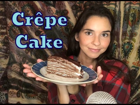 ASMR Crêpe Cake *eating sounds*