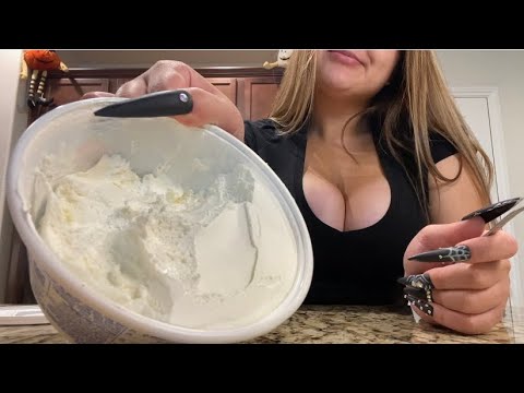 ASMR EATING FROZEN COOL WHIP👅