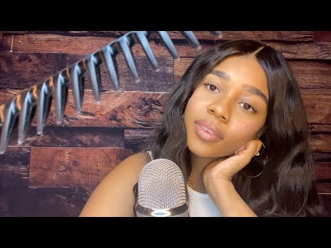 ASMR- Combing Your Face ☺️💖 (VISUAL TRIGGERS, PERSONAL ATTENTION, SCRATCHING THE CAMERA)