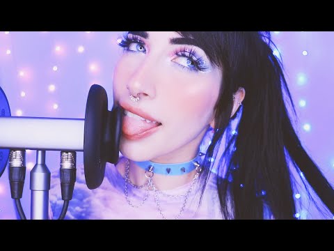 ASMR ♡ ear licking & kissing ~ relaxing mouth sounds